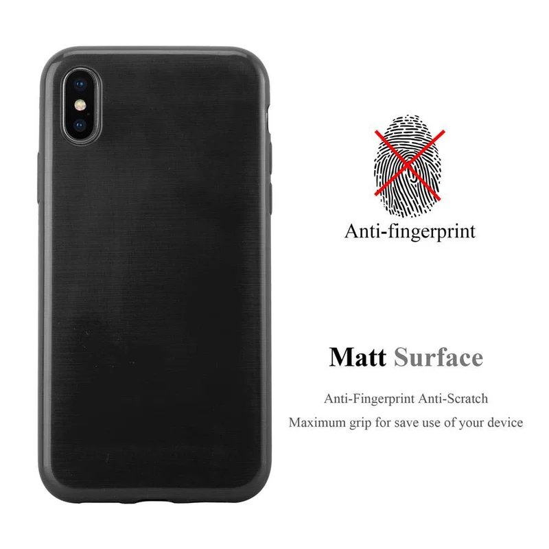 Cadorabo Hülle kompatibel mit Apple iPhone X / XS Schutzhülle aus flexiblem TPU Silikon im Brushed Design