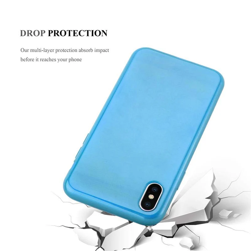 Cadorabo Hülle kompatibel mit Apple iPhone X / XS Schutzhülle aus flexiblem TPU Silikon im Brushed Design
