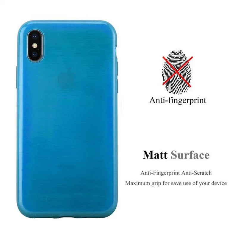 Cadorabo Hülle kompatibel mit Apple iPhone X / XS Schutzhülle aus flexiblem TPU Silikon im Brushed Design