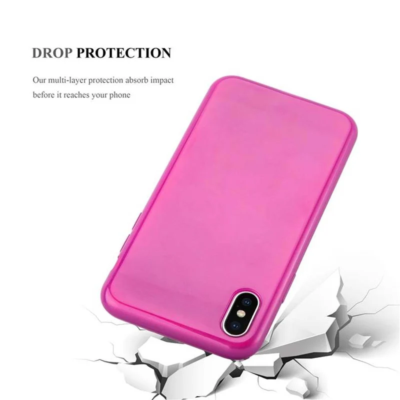 Cadorabo Hülle kompatibel mit Apple iPhone X / XS Schutzhülle aus flexiblem TPU Silikon im Brushed Design