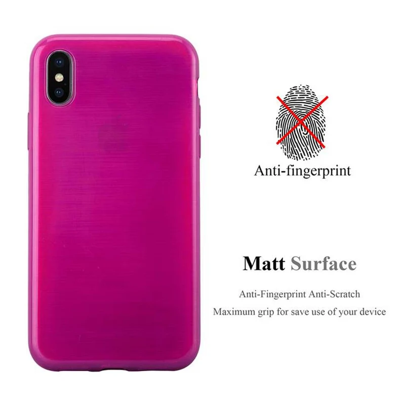 Cadorabo Hülle kompatibel mit Apple iPhone X / XS Schutzhülle aus flexiblem TPU Silikon im Brushed Design