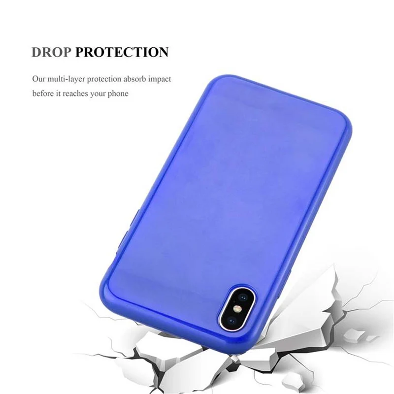 Cadorabo Hülle kompatibel mit Apple iPhone X / XS Schutzhülle aus flexiblem TPU Silikon im Brushed Design