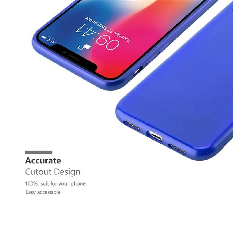 Cadorabo Hülle kompatibel mit Apple iPhone X / XS Schutzhülle aus flexiblem TPU Silikon im Brushed Design