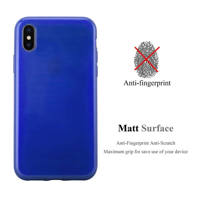 Cadorabo Hülle kompatibel mit Apple iPhone X / XS Schutzhülle aus flexiblem TPU Silikon im Brushed Design