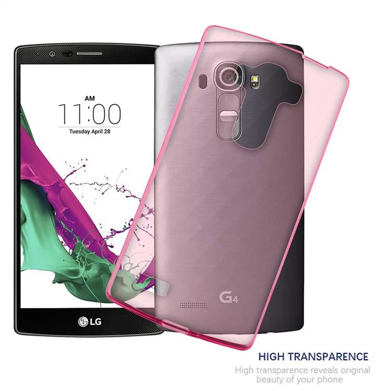 Cadorabo Hülle kompatibel mit LG G4S Schutzhülle aus flexiblem TPU Silikon