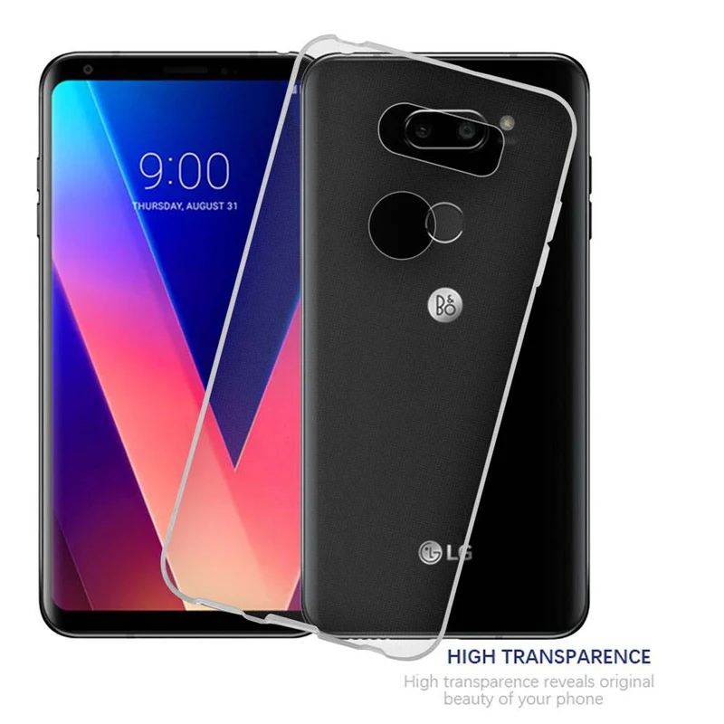 Cadorabo Hülle kompatibel mit LG V30 / V30+ / V30S / V30S+ Schutzhülle aus flexiblem TPU Silikon