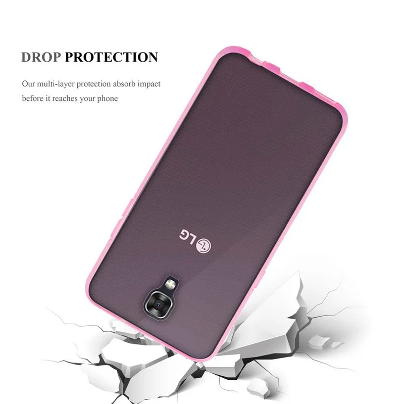 Cadorabo Hülle kompatibel mit LG X SCREEN Schutzhülle aus flexiblem TPU Silikon