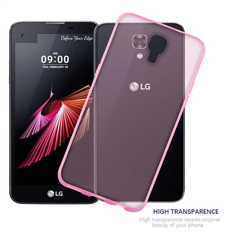 Cadorabo Hülle kompatibel mit LG X SCREEN Schutzhülle aus flexiblem TPU Silikon