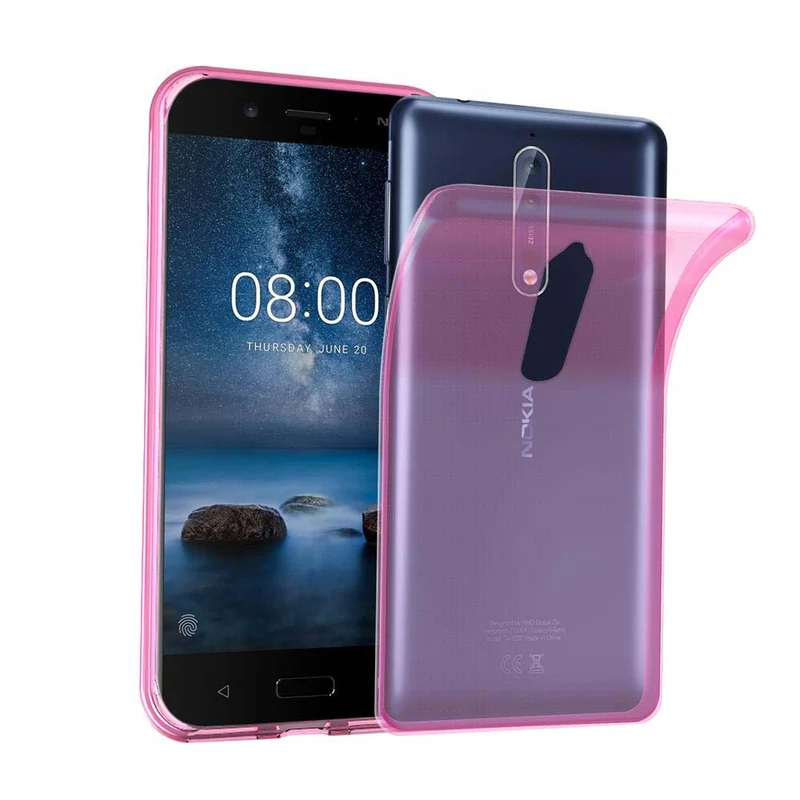 Cadorabo Hülle kompatibel mit Nokia 8 2017 Schutzhülle aus flexiblem TPU Silikon