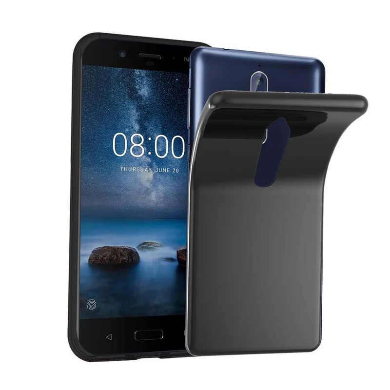 Cadorabo Hülle kompatibel mit Nokia 8 2017 Schutzhülle aus flexiblem TPU Silikon