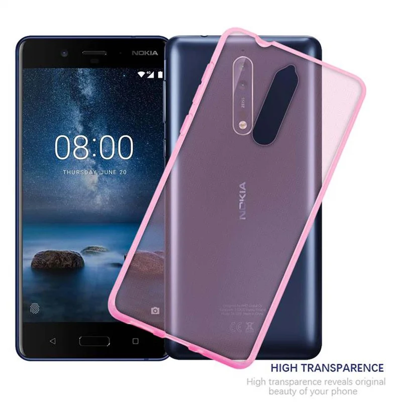 Cadorabo Hülle kompatibel mit Nokia 8 2017 Schutzhülle aus flexiblem TPU Silikon