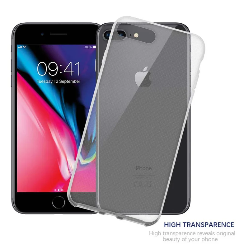 Cadorabo Hülle kompatibel mit Apple iPhone 7 PLUS / 7S PLUS / 8 PLUS Schutzhülle aus flexiblem TPU Silikon