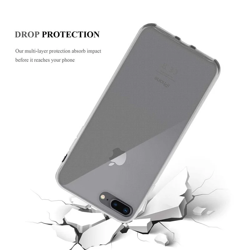 Cadorabo Hülle kompatibel mit Apple iPhone 7 PLUS / 7S PLUS / 8 PLUS Schutzhülle aus flexiblem TPU Silikon