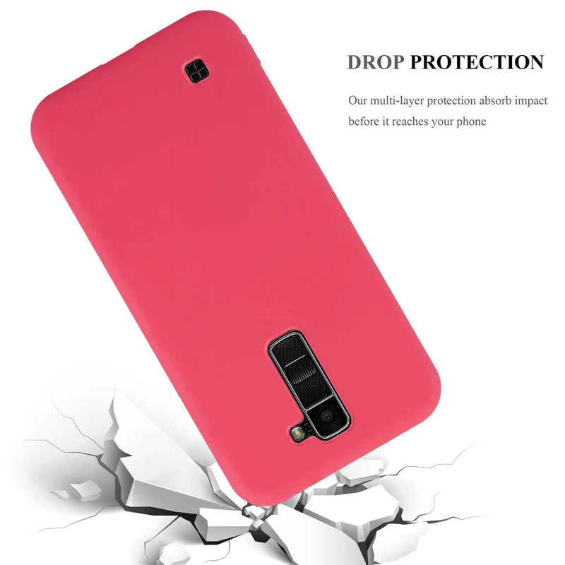 Cadorabo Hülle kompatibel mit LG K10 2016 Schutzhülle aus flexiblem TPU Silikon