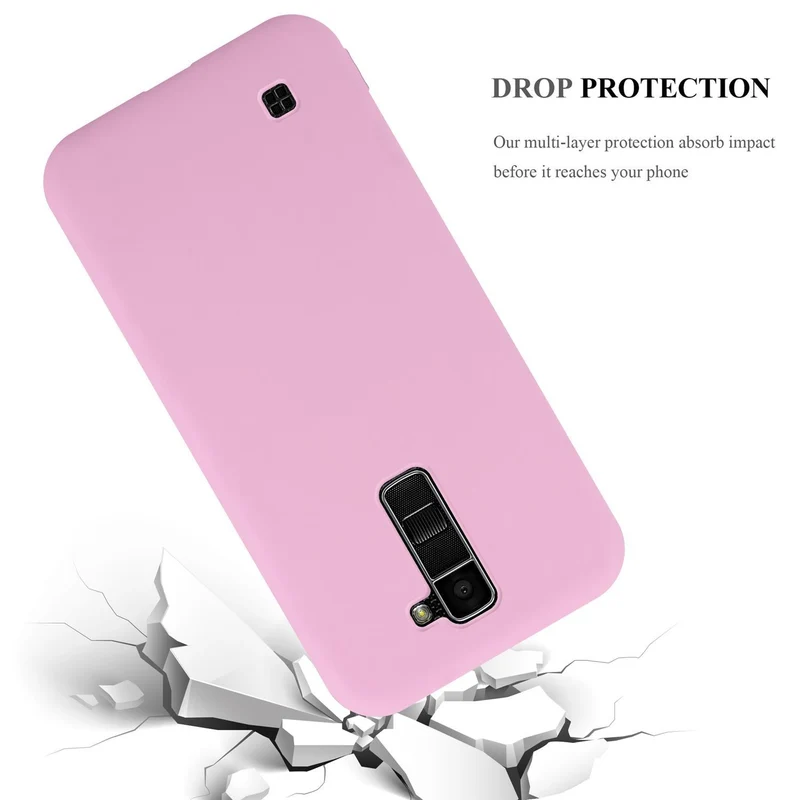 Cadorabo Hülle kompatibel mit LG K10 2016 Schutzhülle aus flexiblem TPU Silikon