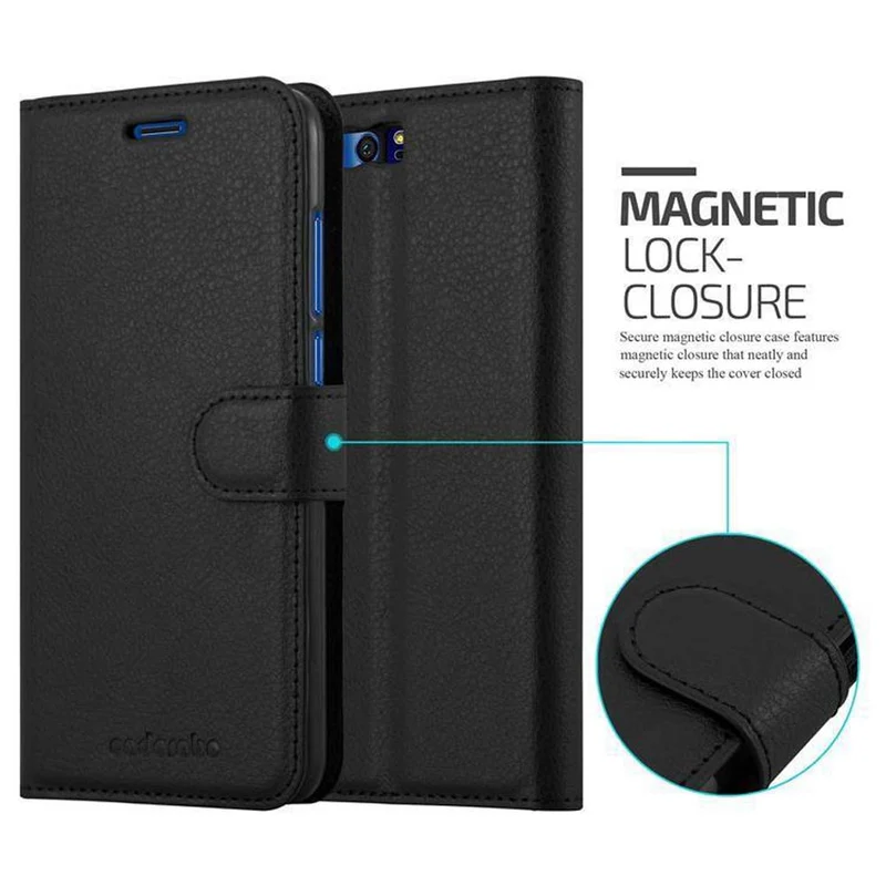 Cadorabo Hülle kompatibel mit Honor 9 Schutzhülle mit Magnetverschluss, Standfunktion und Kartenfach