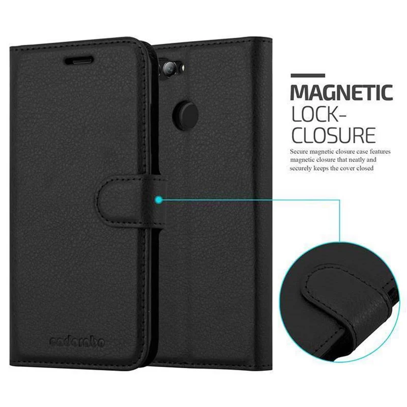Cadorabo Hülle kompatibel mit Huawei NOVA 2 Schutzhülle mit Magnetverschluss, Standfunktion und Kartenfach