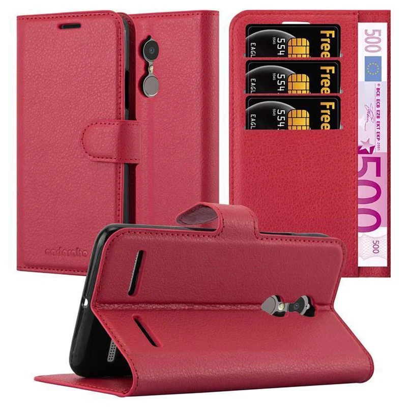 Cadorabo Hülle kompatibel mit Lenovo K6 / K6 POWER Schutzhülle mit Magnetverschluss, Standfunktion und Kartenfach