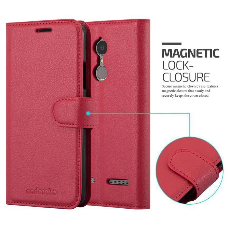 Cadorabo Hülle kompatibel mit Lenovo K6 / K6 POWER Schutzhülle mit Magnetverschluss, Standfunktion und Kartenfach