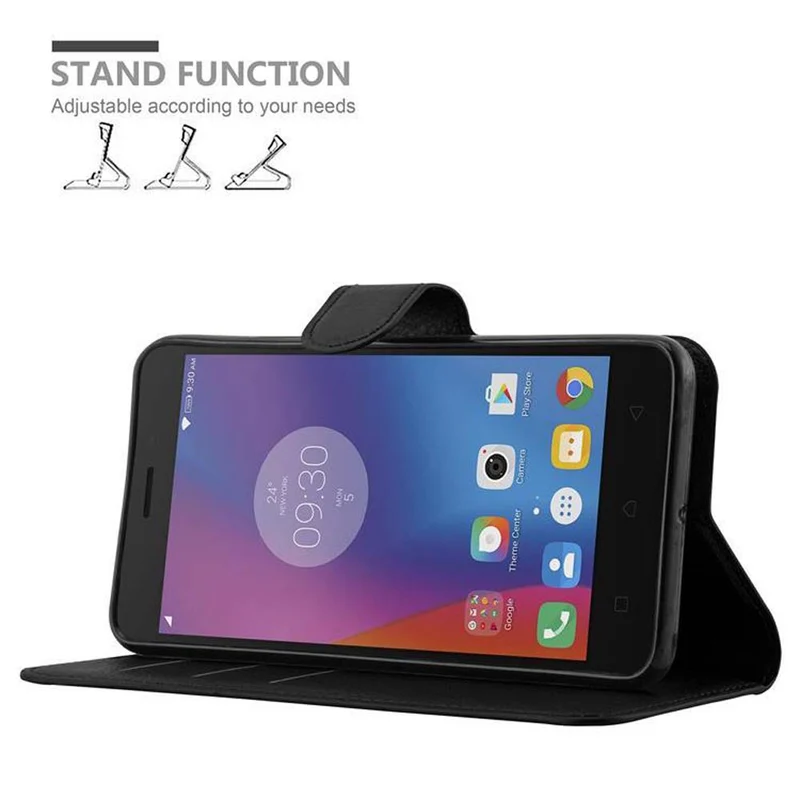 Cadorabo Hülle kompatibel mit Lenovo K6 / K6 POWER Schutzhülle mit Magnetverschluss, Standfunktion und Kartenfach