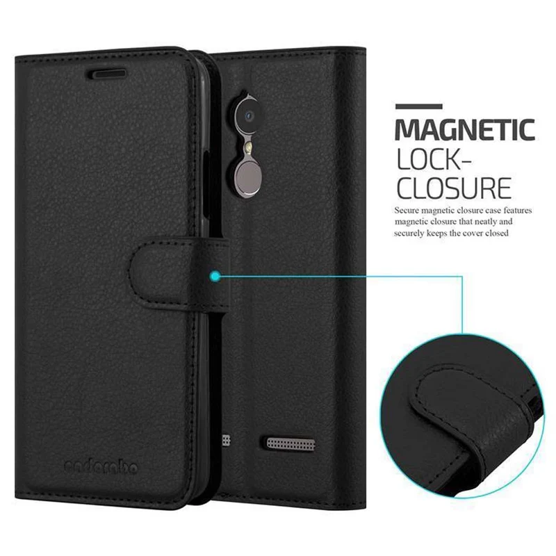 Cadorabo Hülle kompatibel mit Lenovo K6 / K6 POWER Schutzhülle mit Magnetverschluss, Standfunktion und Kartenfach