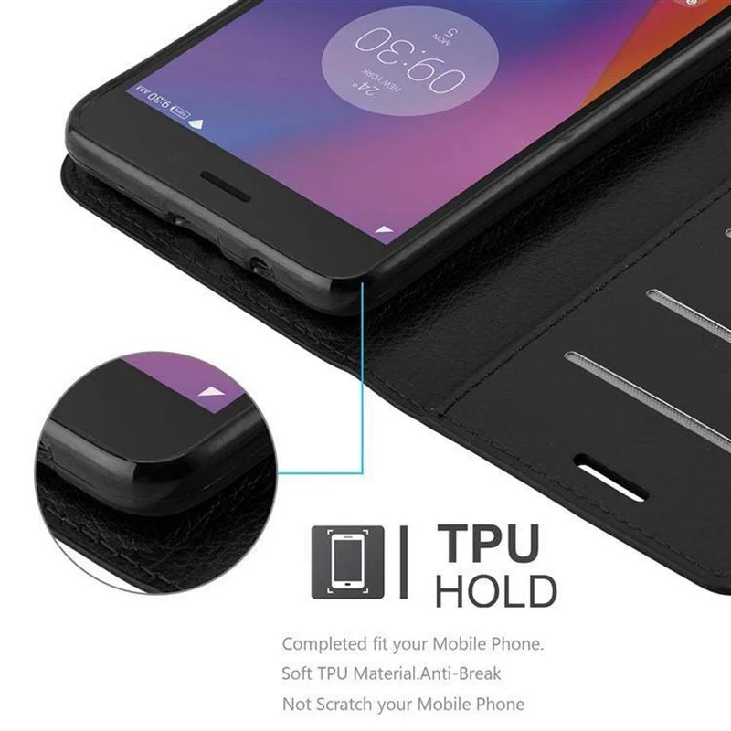 Cadorabo Hülle kompatibel mit Lenovo K6 / K6 POWER Schutzhülle mit Magnetverschluss, Standfunktion und Kartenfach