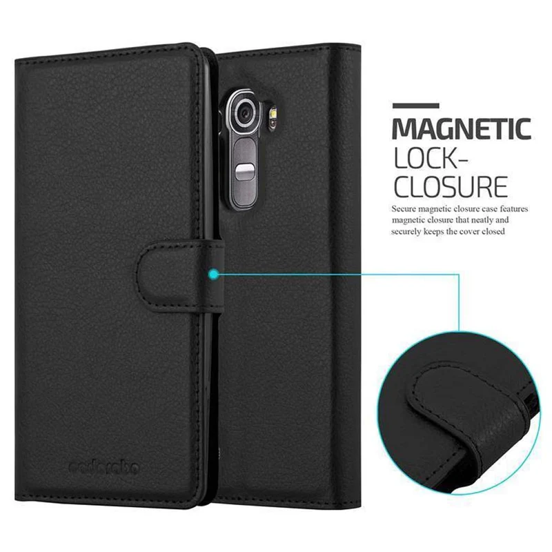 Cadorabo Hülle kompatibel mit LG G4 / G4 PLUS Schutzhülle mit Magnetverschluss, Standfunktion und Kartenfach