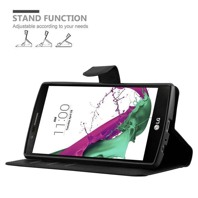Cadorabo Hülle kompatibel mit LG G4 / G4 PLUS Schutzhülle mit Magnetverschluss, Standfunktion und Kartenfach
