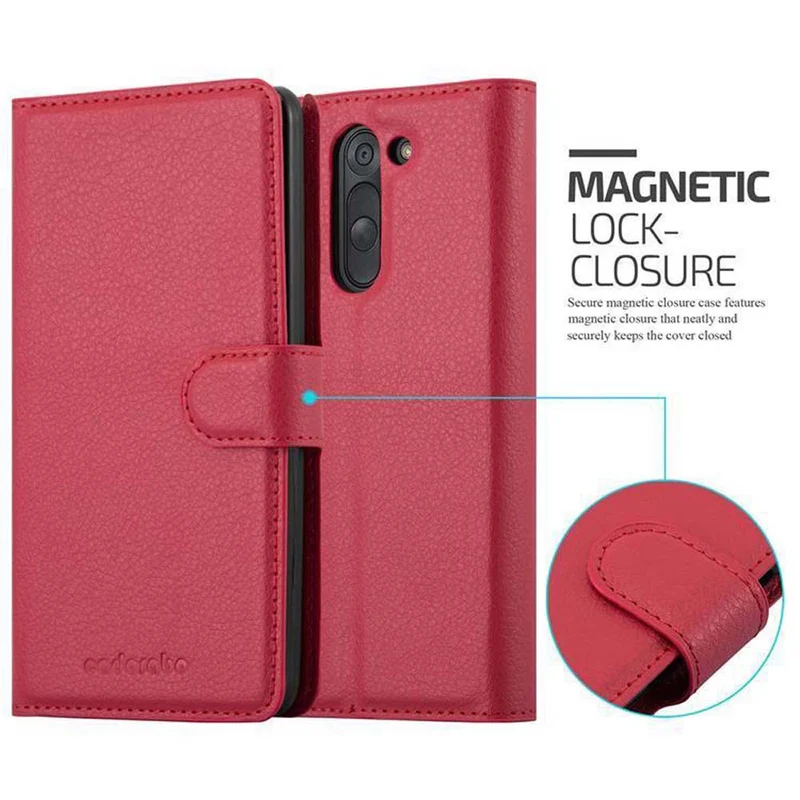 Cadorabo Hülle kompatibel mit LG G3 STYLUS Schutzhülle mit Magnetverschluss, Standfunktion und Kartenfach