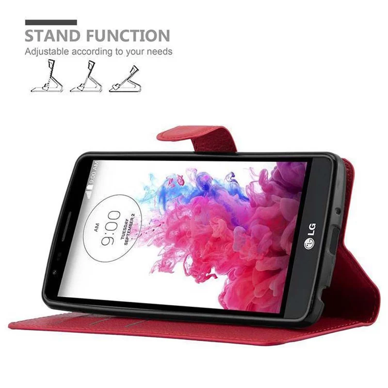 Cadorabo Hülle kompatibel mit LG G3 STYLUS Schutzhülle mit Magnetverschluss, Standfunktion und Kartenfach