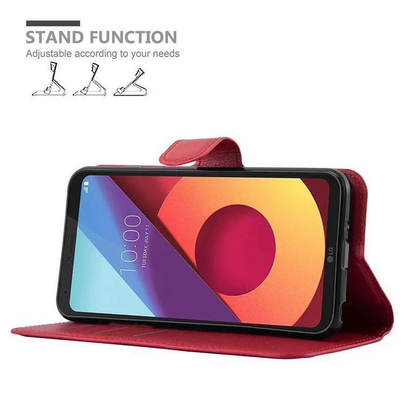 Cadorabo Hülle kompatibel mit LG Q6 / G6 MINI Schutzhülle mit Magnetverschluss, Standfunktion und Kartenfach