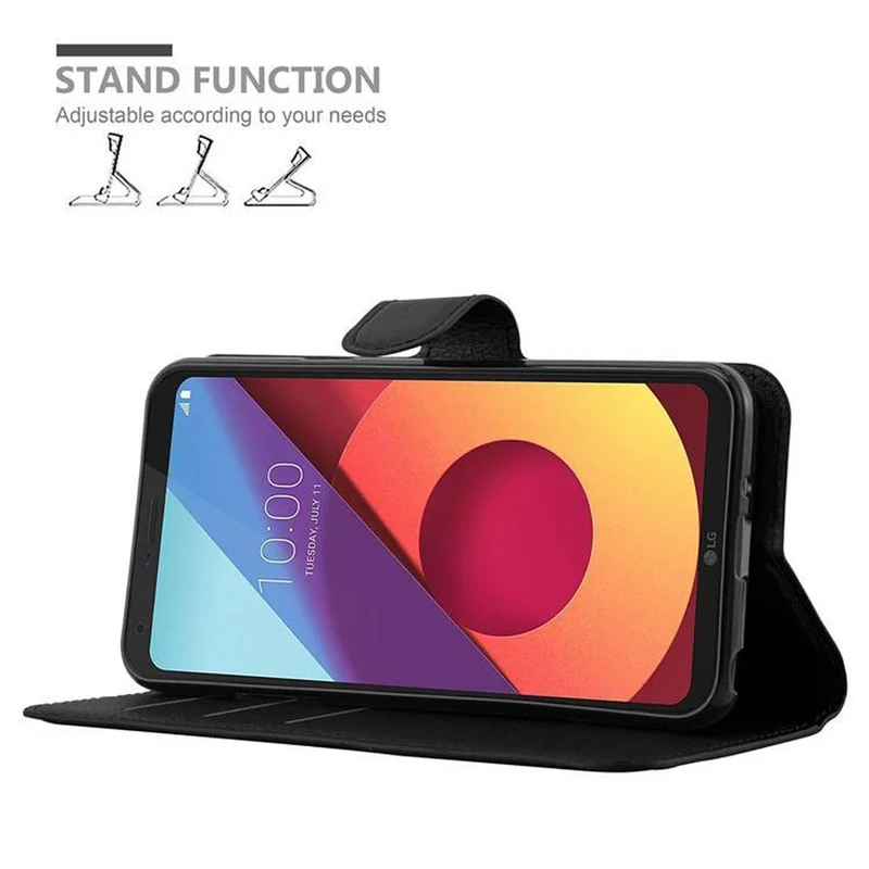Cadorabo Hülle kompatibel mit LG Q6 / G6 MINI Schutzhülle mit Magnetverschluss, Standfunktion und Kartenfach
