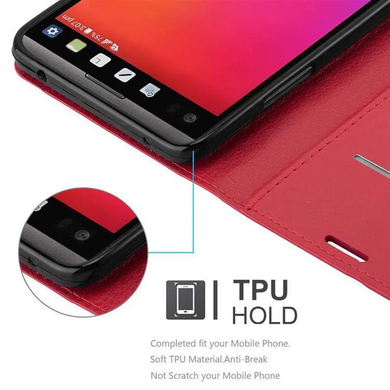 Cadorabo Hülle kompatibel mit LG V20 Schutzhülle mit Magnetverschluss, Standfunktion und Kartenfach