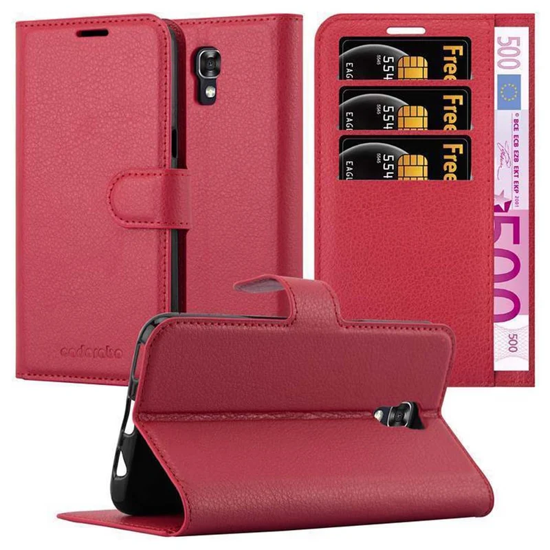 Cadorabo Hülle kompatibel mit LG X SCREEN Schutzhülle mit Magnetverschluss, Standfunktion und Kartenfach