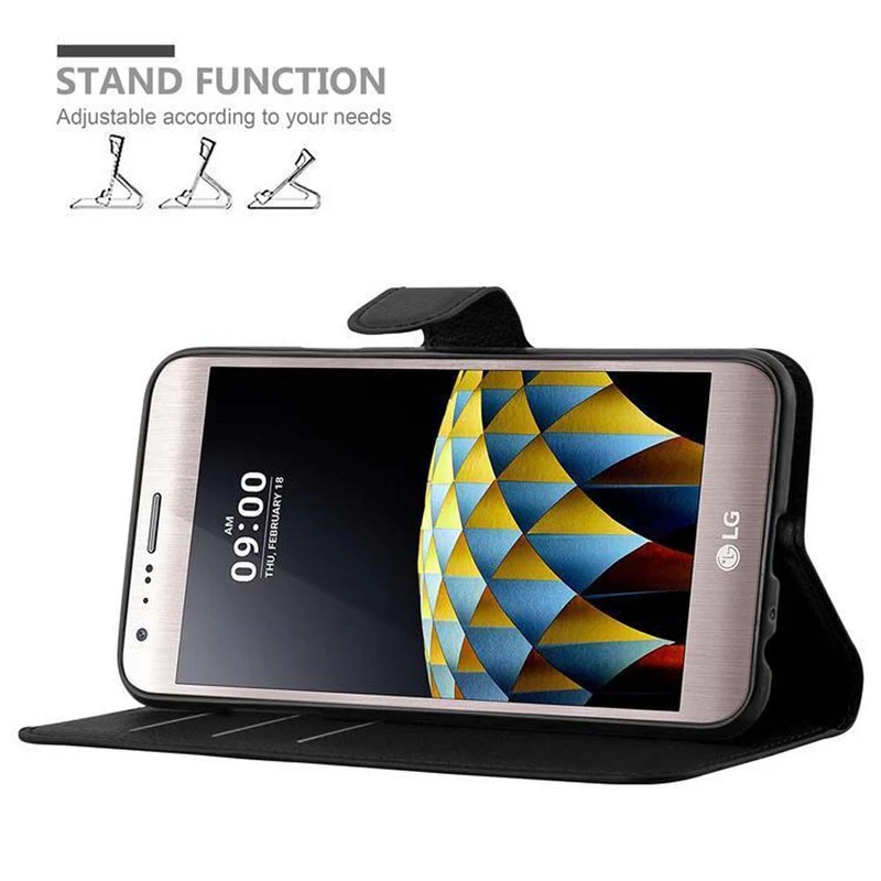 Cadorabo Hülle kompatibel mit LG X CAM Schutzhülle mit Magnetverschluss, Standfunktion und Kartenfach