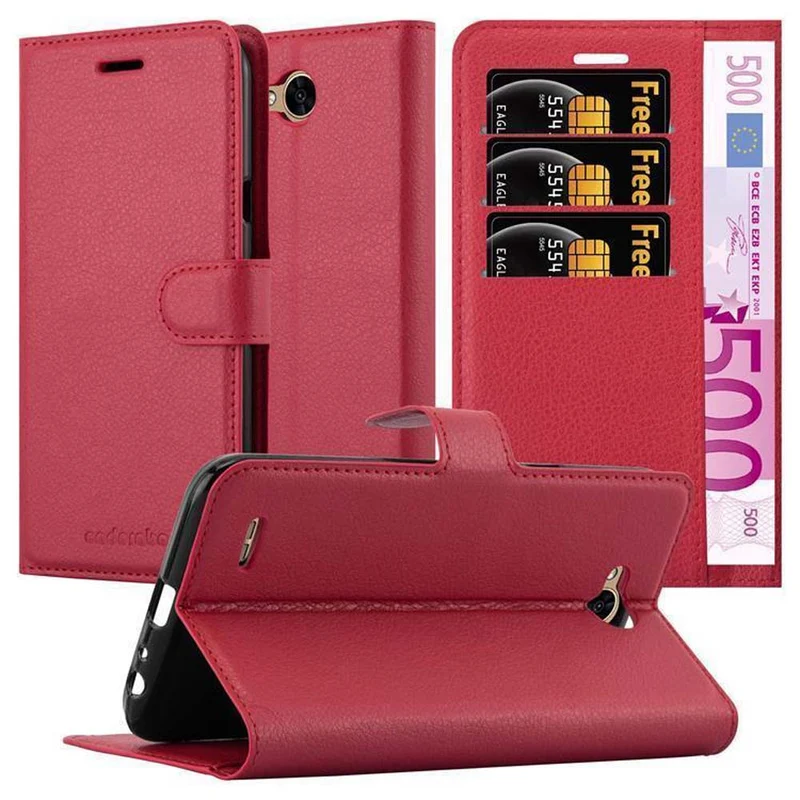 Cadorabo Hülle kompatibel mit LG X POWER 2 Schutzhülle mit Magnetverschluss, Standfunktion und Kartenfach