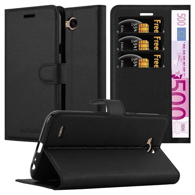 Cadorabo Hülle kompatibel mit LG X POWER 2 Schutzhülle mit Magnetverschluss, Standfunktion und Kartenfach