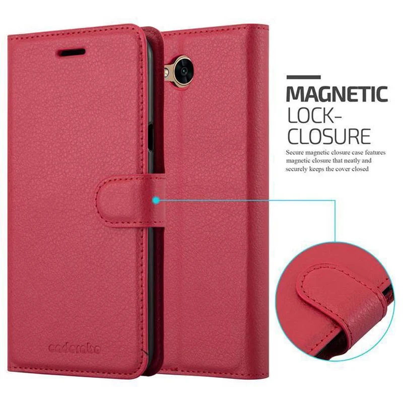 Cadorabo Hülle kompatibel mit LG X POWER 2 Schutzhülle mit Magnetverschluss, Standfunktion und Kartenfach