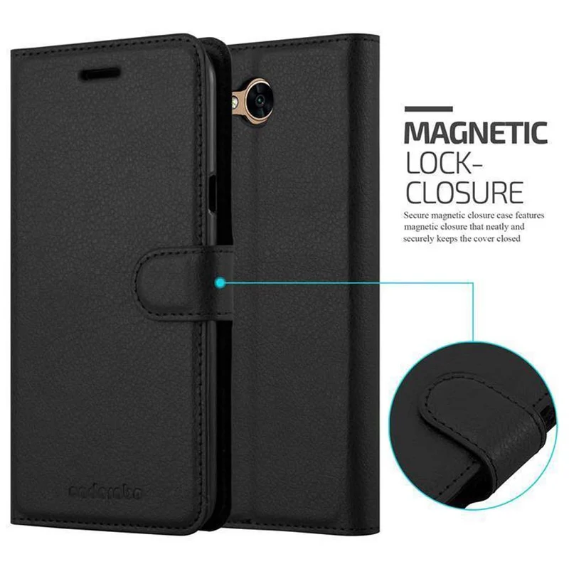 Cadorabo Hülle kompatibel mit LG X POWER 2 Schutzhülle mit Magnetverschluss, Standfunktion und Kartenfach