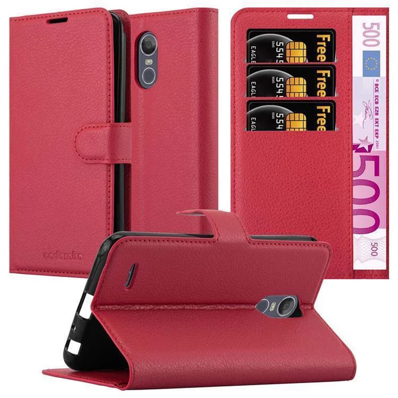 Cadorabo Hülle kompatibel mit LG STYLUS 3 Schutzhülle mit Magnetverschluss, Standfunktion und Kartenfach