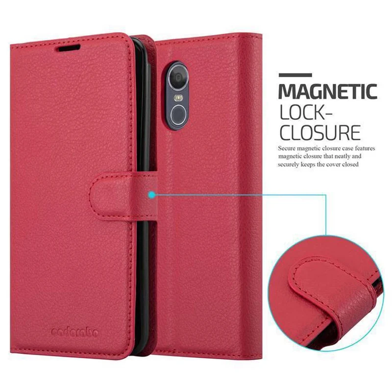 Cadorabo Hülle kompatibel mit LG STYLUS 3 Schutzhülle mit Magnetverschluss, Standfunktion und Kartenfach