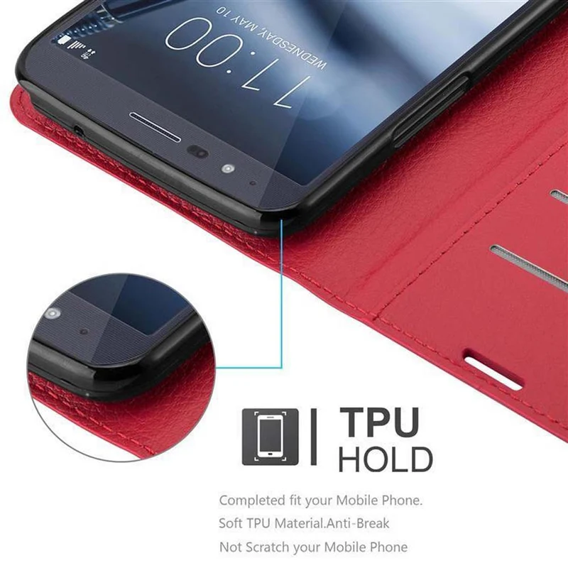 Cadorabo Hülle kompatibel mit LG STYLUS 3 Schutzhülle mit Magnetverschluss, Standfunktion und Kartenfach
