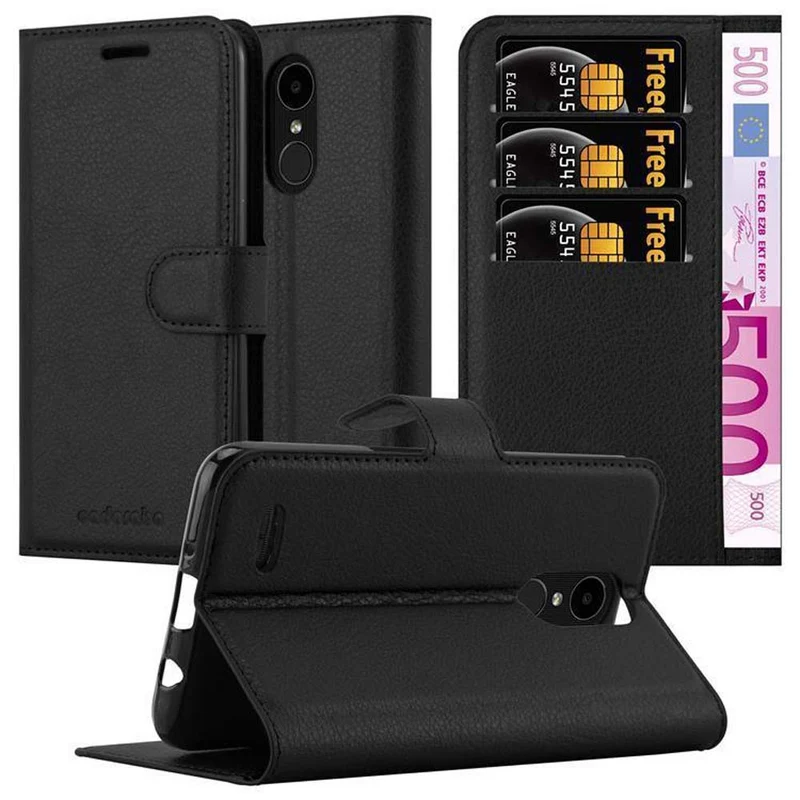 Cadorabo Hülle kompatibel mit LG K4 2017 Schutzhülle mit Magnetverschluss, Standfunktion und Kartenfach