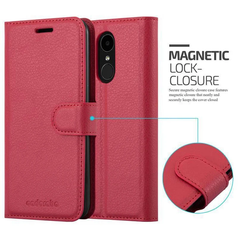 Cadorabo Hülle kompatibel mit LG K4 2017 Schutzhülle mit Magnetverschluss, Standfunktion und Kartenfach