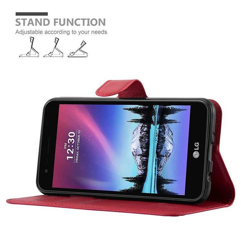 Cadorabo Hülle kompatibel mit LG K4 2017 Schutzhülle mit Magnetverschluss, Standfunktion und Kartenfach