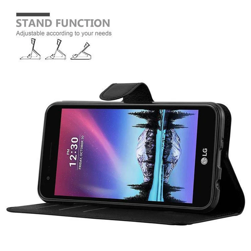 Cadorabo Hülle kompatibel mit LG K4 2017 Schutzhülle mit Magnetverschluss, Standfunktion und Kartenfach