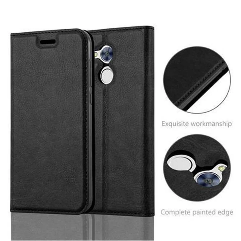 Cadorabo Hülle kompatibel mit Honor 6A Schutzhülle mit Magnetverschluss, Standfunktion und Kartenfach