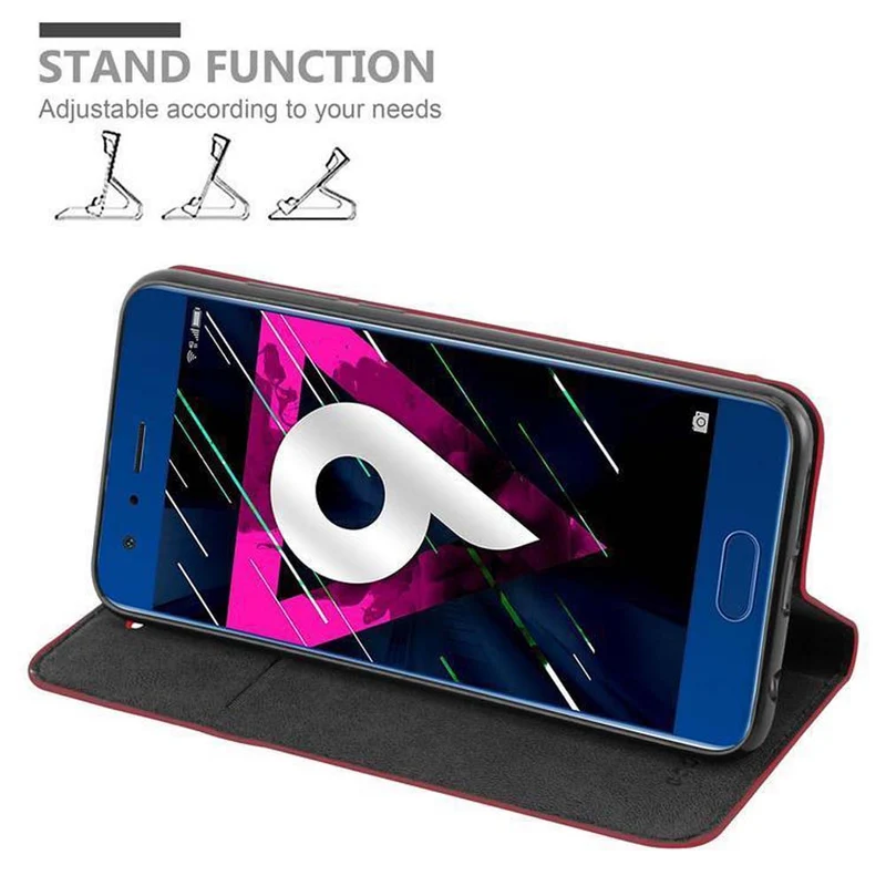 Cadorabo Hülle kompatibel mit Honor 9 Schutzhülle mit Magnetverschluss, Standfunktion und Kartenfach