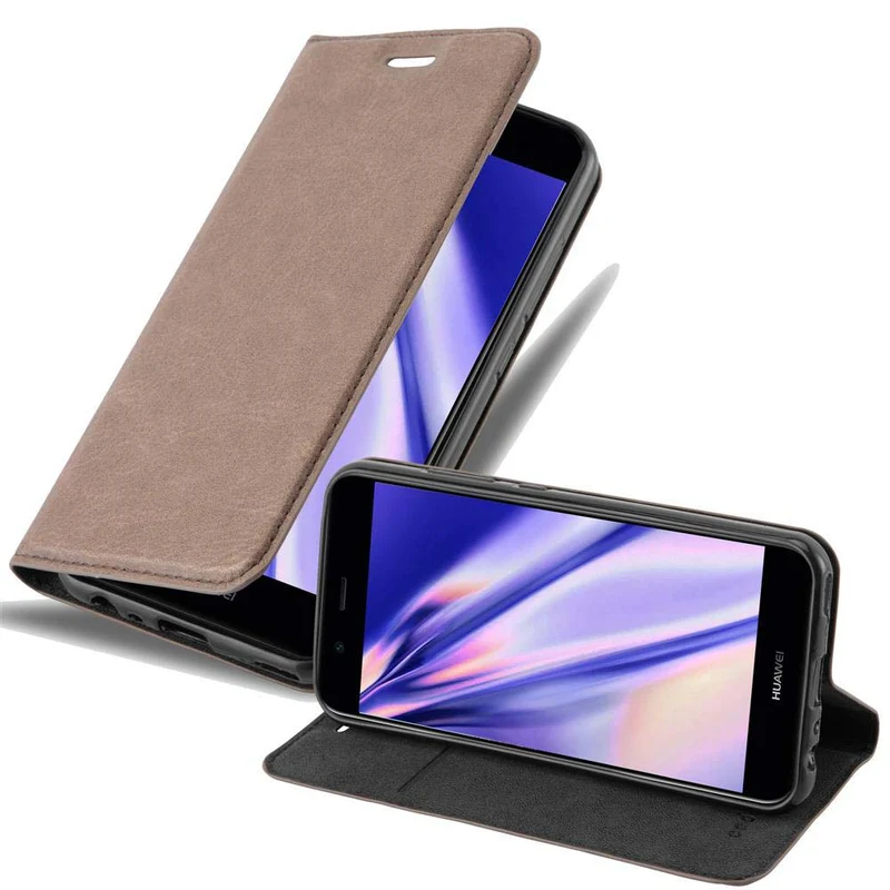 Cadorabo Hülle kompatibel mit Huawei NOVA 2 Schutzhülle mit Magnetverschluss, Standfunktion und Kartenfach