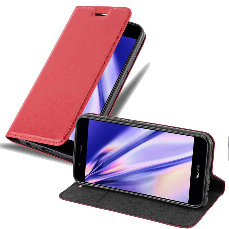 Cadorabo Hülle kompatibel mit Huawei NOVA 2 Schutzhülle mit Magnetverschluss, Standfunktion und Kartenfach